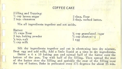 COFFEE CAKE #2
