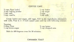 COFFEE CAKE #3