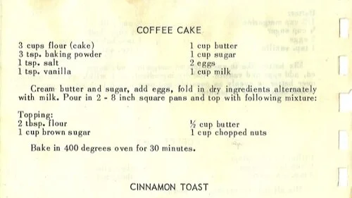 COFFEE CAKE #3