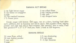 BANANA NUT BREAD