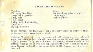 BAKED CHERRY PUDDING