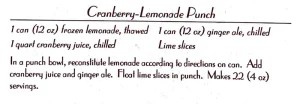 Cranberry Lemonade Punch
