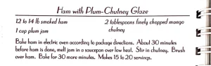 Ham with Plum-Chutney Glaze