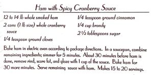 Ham with Spicy Cranberry Sauce