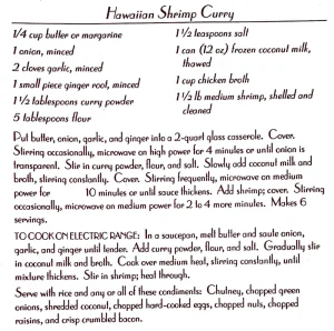 Hawaiian Shrimp Curry