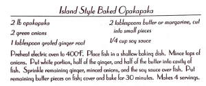 Island Style Baked Opakapaka