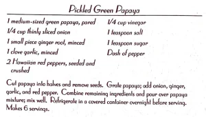 Pickled Green Papaya