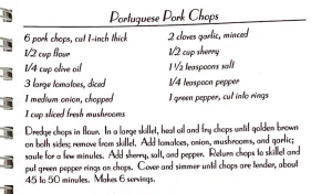 Portuguese Pork Chops