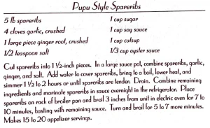 Pupu Style Spareribs
