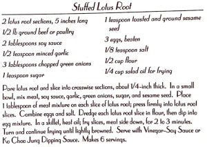 Stuffed Lotus Root