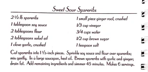 Sweet Sour Spareribs