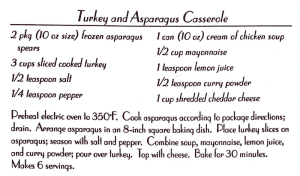 Turkey and Asparagus Casserole
