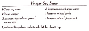 Vinegar Soy Sauce