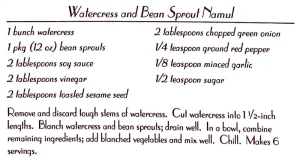 Watercress and Bean Sprout Namul