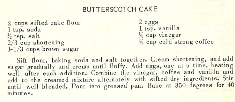 Butterscotch Cake