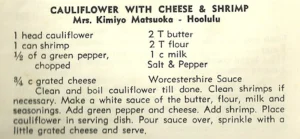 Cauliflower with Cheese and Shrimp