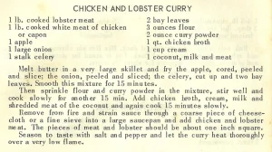 Chicken and Lobster Curry