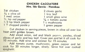 Chicken Cacciatore