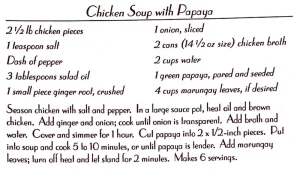 Chicken Soup with Papaya