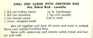 Chili Con Carne With Fortified Rice