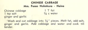 Chinese Cabbage
