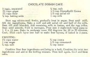 Chocolate Dobash Cake
