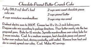 Chocolate-Peanut Butter Crunch Cake