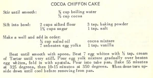Cocoa Chiffon Cake