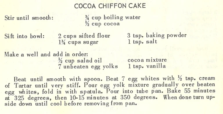 Cocoa Chiffon Cake