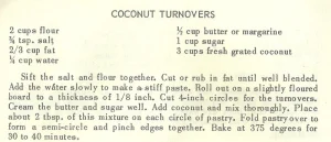 Coconut Turnovers