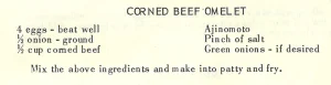 Corned Beef Omelet