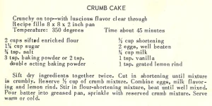 Crumb Cake