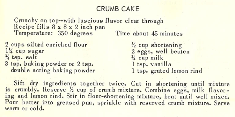 Crumb Cake