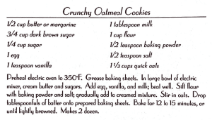 Crunchy Oatmeal Cookies