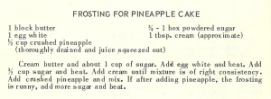 Frosting for Pineapple Cake