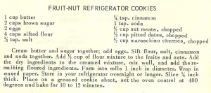 Fruit-Nut Refrigerator  Cookies
