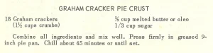 Graham Cracker Pie Crust