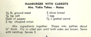 Hamburger With Carrots