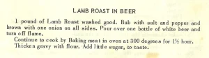 Lamb Roast in Beer