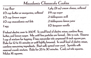 Macadamia Cheesecake Cookies