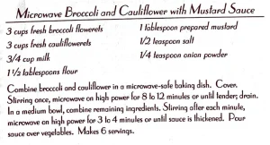 Microwave Broccoli and Cauliflower with Mustard Sauce