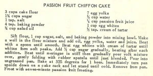 Passion Fruit Chiffon Cake