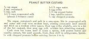 Peanut Butter Custard