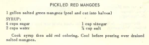 Pickled Red Mangoes