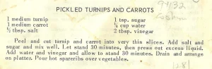 Pickled Turnips and Carrots