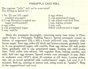 Pineapple Cake Roll