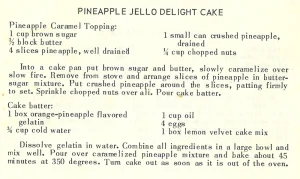 Pineapple Jello Delight Cake