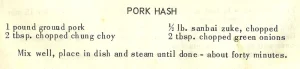 Pork Hash