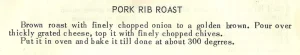 Pork Rib Roast