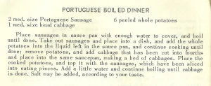 Portuguese Boiled Dinner